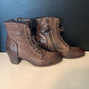 Vero Cuoio Brown leather bootie boots Made in Italy
